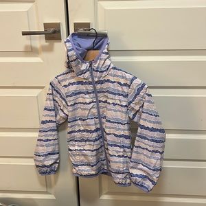 Columbia Pastel Wavy Striped Rain Jacket/Windbreaker